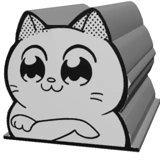 😨 chat, mignon, dessin animé, animal, autocollant, kawaii telegram sticker