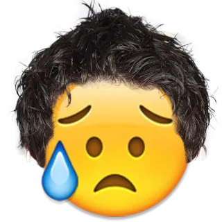 😥 emoji, sad, crying, upset, feeling, expression, emotion telegram sticker