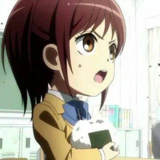 ⚔ Sasha Braus Attack on Titan anime, mangá, Sasha Braus, Ataque dos Titãs, comida, garota, desenho animado telegram sticker