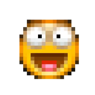 😃 emoji, pixel art, face, expression telegram sticker