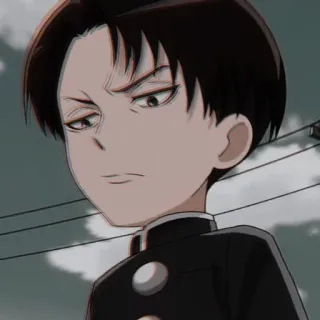 ☕ Levi Ackerman Attack on Titan anime, manga, character, levi, attack on titan telegram sticker