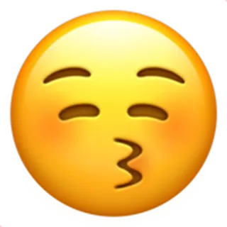 😚 이모지, 키스, 사랑, 로맨스, 노란색 telegram sticker