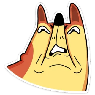 😡 cane, animale, cartone animato, emozione, arrabbiato, triste whatsapp sticker