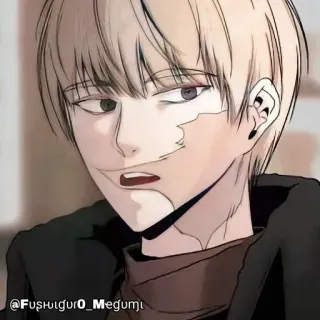 🍫 @FushigurO_Megumi Anime, Desenho animado, Mangá, Retrato, Personagem, Arte whatsapp sticker