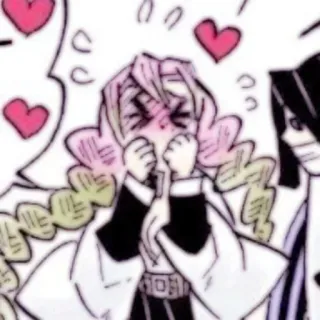 🥰 Mitsuri Kanroji Demon Slayer Anime, Demon Slayer, Mitsuri Kanroji, Pilastro dell'Amore, Manga, Kawaii whatsapp sticker