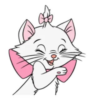 ☺️ Marie The Aristocats gato, Disney, Los Aristogatos, gatito, dibujos animados, lindo, Marie telegram sticker