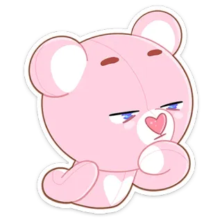 😠 lindo, rosa, oso, juguete, amor, corazón telegram sticker