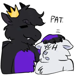 🤚 YCH Furry, Dibujos animados, Animales, Personajes, Arte, Arte digital telegram sticker