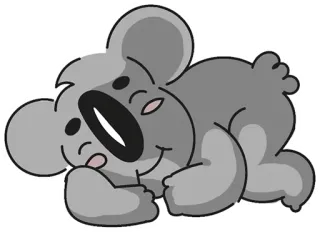 😴 koala, animal, mignon, dormir, dessin animé whatsapp sticker