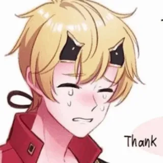 🍡 Thank anime, kreskówka, smutny, płaczący telegram sticker