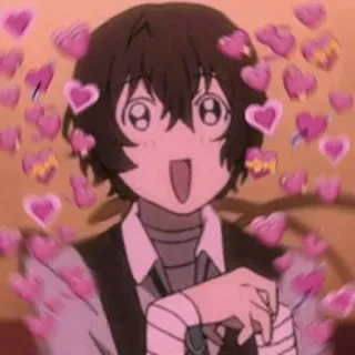 😍 Anime, Coeurs, Amour, Joyeux, Mignon, Kawaii telegram sticker