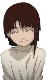 😊 Lain Iwakura Serial Experiments Lain Anime, Desenho animado, Personagem, Lain Iwakura, Serial Experiments Lain whatsapp sticker