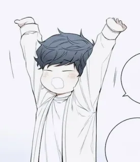 ✨ อนิเมะ, มังงะ, การ์ตูน, ง่วง, น่ารัก, ตัวละคร, หาว, เด็กผู้ชาย telegram sticker
