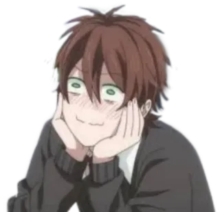 😳 Anime, Personaje, Chico, Lindo, Expresión telegram sticker