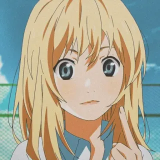 🩰 anime meisje, blond haar, cartoon, middelvinger, beledigend, gebaar, animatie, blond telegram sticker