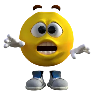 😱 Emoji, Shock, Sorpresa, Paura, Cartone animato, Espressione whatsapp sticker