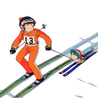 🎿 สกี, อนิเมะ, กีฬาฤดูหนาว, การ์ตูน telegram sticker