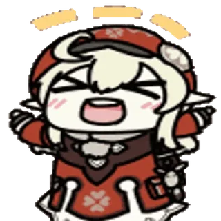 👧 Klee Genshin Impact Anime, Ragazza, Felice, Personaggio, Videogioco telegram sticker