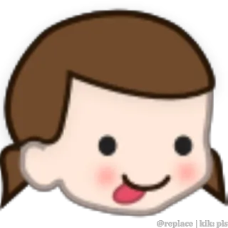 😛 @replace | kiki.pls Cartone animato, Ragazza, Carino, Adesivo telegram sticker