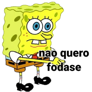 👎 Spongebob nao quero fodase spongebob, cartoon, offensive, swear word telegram sticker