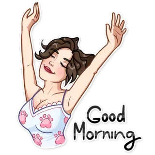 ☺️ Good Morning Frau, Guten Morgen, Gruß, Cartoon, Fröhlich telegram sticker