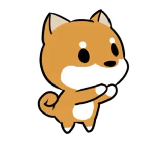 😶 หมา, ชิบะอินุ, สัตว์, น่ารัก, สติกเกอร์ telegram sticker