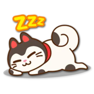 💤 ZZZ pies, śpiący, zzz, kreskówka, słodki, zwierzę, zwierzak telegram sticker