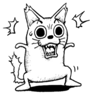 😱 漫画, 猫, 動物, イラスト, 面白い, ステッカー telegram sticker