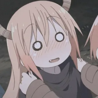 🐉 Tohru Miss Kobayashi's Dragon Maid anime, dragon, maid, cute, kawaii telegram sticker