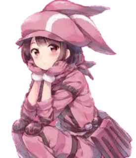 ☺️ Anime, Manga, Dziewczyna, Różowy, Słodki, Postać telegram sticker