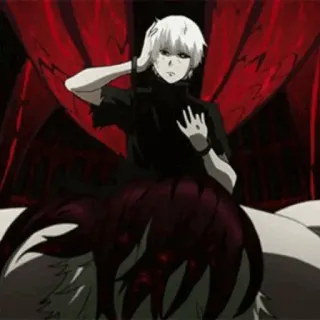 💉 Ken Kaneki Tokyo Ghoul 애니메이션, 도쿄 구울, 카네키 켄, 구울, 만화 telegram sticker