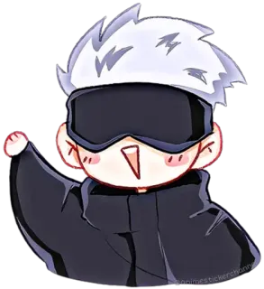 ☺️ Gojo Satoru Jujutsu Kaisen Anime, Gojo, Gojo Satoru, Jujutsu Kaisen, Sticker, Chibi telegram sticker