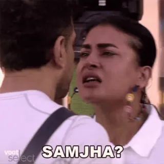 😂 SAMJHA? インド, ドラマ, 議論, 反応 telegram sticker