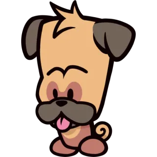 🐶 perro, dibujo animado, animal, mascota whatsapp sticker