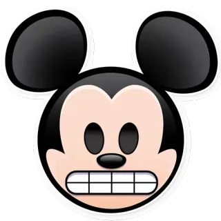 😛 Mickey Mouse dessin animé, Disney, Mickey, personnage, visage, emoji telegram sticker
