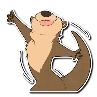 🙌 otter, happy, animal, cute, wildlife, cheerful telegram sticker