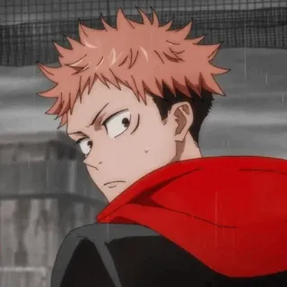 🍷 Yuji Itadori Jujutsu Kaisen Anime, Charakter, Jujutsu Kaisen, Yuji Itadori, Cartoon, Manga whatsapp sticker