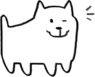 😉 Annoying Dog Undertale chien, jeu vidéo, clin d'oeil, agaçant, mignon telegram sticker