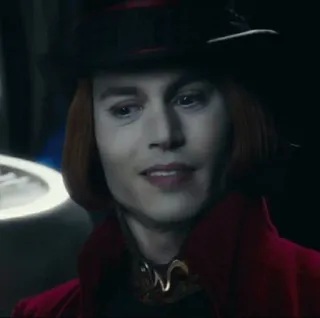 🍫 Willy Wonka Charlie and the Chocolate Factory Willy Wonka, Johnny Depp, cioccolato, caramella, film, dolce telegram sticker