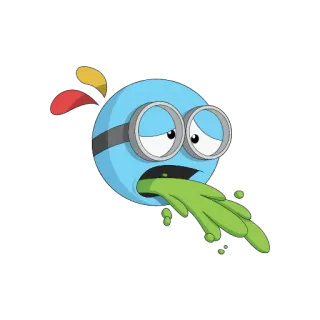 😓 malato, vomito, cartone animato, ammalato, vomitare, vomito verde telegram sticker
