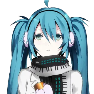 🙁 Hatsune Miku Anime, Vocaloid, Charakter, Manga, Kawaii, Mädchen telegram sticker
