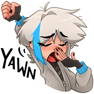 🥱 YAWN yawning, sleepy, tired, cartoon, anime telegram sticker