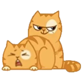 😱 고양이, 동물, 주황색, 만화, 스티커, 귀여운, 웃긴 telegram sticker