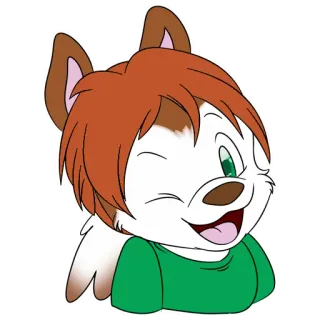 😉 Фурри, Антро, Мультик, Собака, Персонаж, Милый telegram sticker