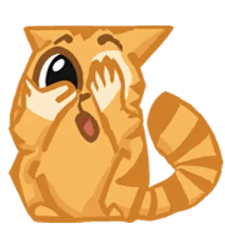 😬 cat, animal, cute, kawaii, sticker, illustration, pet telegram sticker
