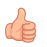 👍 Pulgar arriba, Gesto de mano, Positivo, Me gusta, Aprobación, Emoji whatsapp sticker