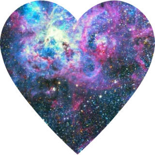 💜 галактика, сердце, туманность, космос, звезды telegram sticker