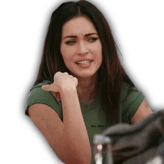 😬 Megan Fox Schauspielerin, Promi, Frau, Ausdruck, Geste telegram sticker