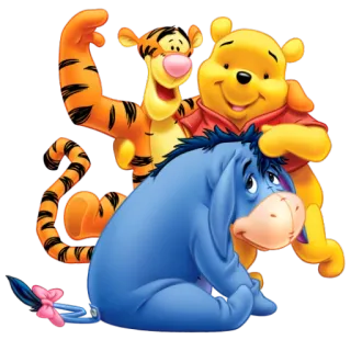 🙂 Winnie the Pooh Ursinho Pooh, Tigrão, Ió, Personagens de desenho animado telegram sticker