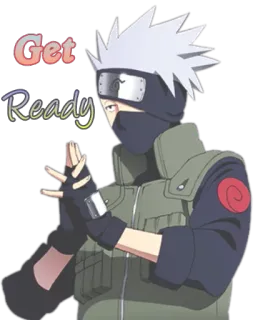 😒 Kakashi Hatake Naruto Get Ready anime, kakashi, naruto, manga, get ready telegram sticker